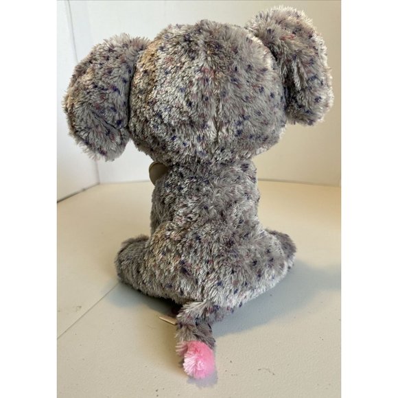 Ty SPECKS the Speckled Grey Elephant 9 Inch Beanie Boos Grey Pink Glitter W Tag - Picture 10 of 14